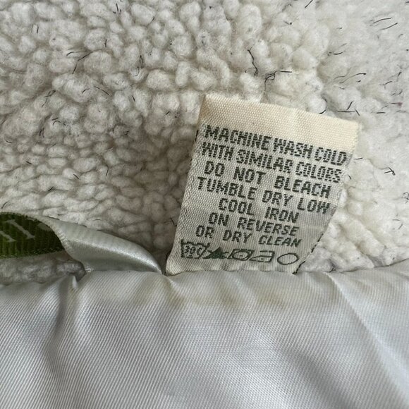 Orvis Teddy Bear Sherpa Tapestry Trim Cream Shacket Jacket Womens L Large - Picture 8 of 14